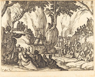 Aziz John Çölde Vaaz Eder. by Jacques Callot