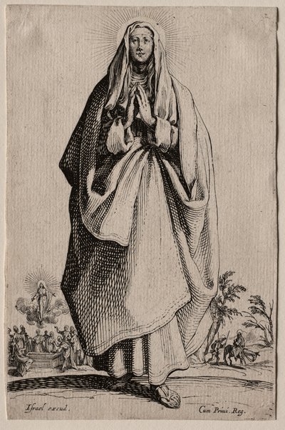 Icones/Les Grands Apôtres (Büyük Havariler): La Sainte Vierge (Kutsal Bakire) by Jacques Callot