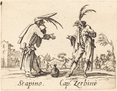 Scapino ve Kaptan Zerbino by Jacques Callot