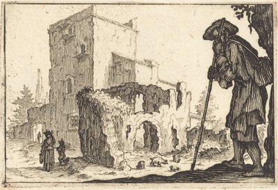 Çoban ve Harabeler by Jacques Callot