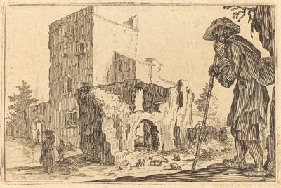 Çoban ve Harabeler, c. 1622. by Jacques Callot
