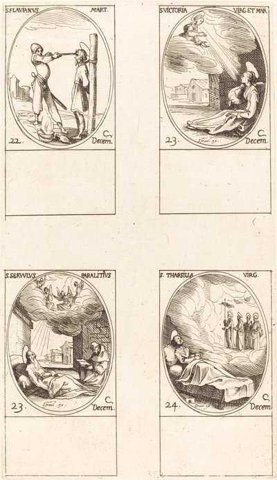 Aziz Flavian; Aziz Zafer Aziz Köle; Aziz Tarsilla by Jacques Callot