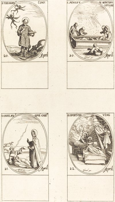 Aziz Theodorus; Monte Pulciano Aziz Agnes; Aziz Anselme, Canterbury Başpiskoposu; Aziz by Jacques Callot