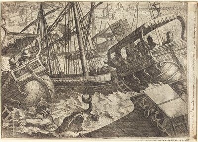 Barselona Sahili açıklarında fırtına [recto] by Jacques Callot