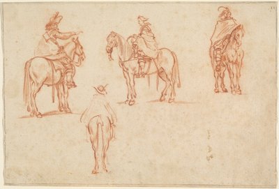 Dört Atlının Çalışması by Jacques Callot
