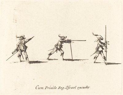 Tüfek ile Atış Pozisyonu Alma by Jacques Callot