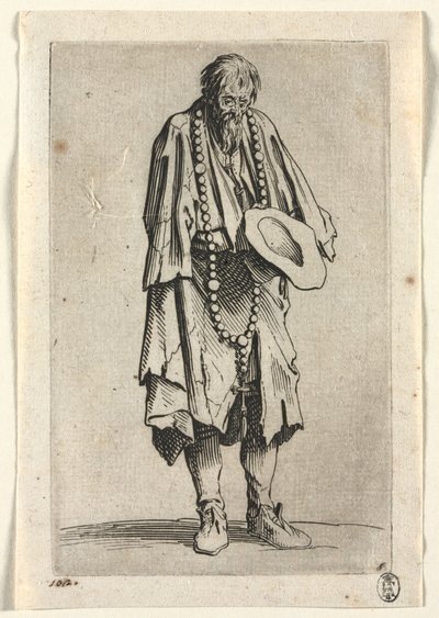 Dilenciler: Tespihli Dilenci by Jacques Callot