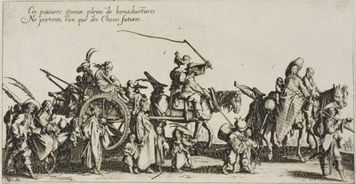 Yürüyen Bohemyalılar: Bohemyalılardan Arka Muhafız by Jacques Callot