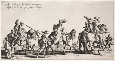 Bohemler: Yürüyen Bohemler: Öncü, c. 1621-1625. by Jacques Callot