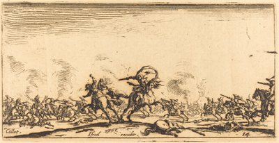 Tabancalı Süvari Savaşı, c. 16321634. by Jacques Callot