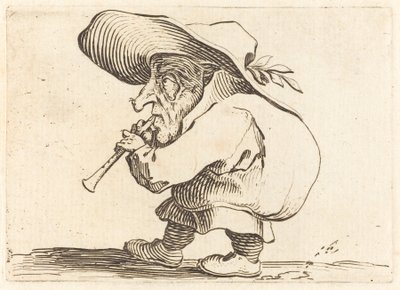 Flageolet Oyuncu, c. 1622. by Jacques Callot
