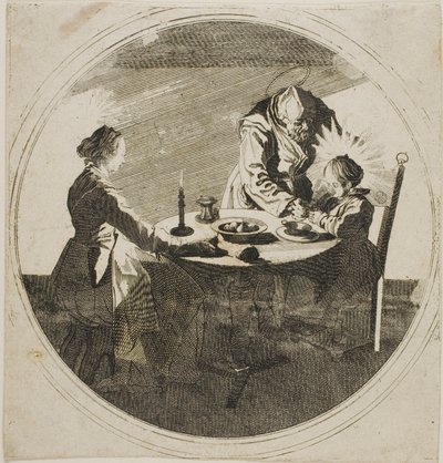 Kutsal Aile Masada by Jacques Callot