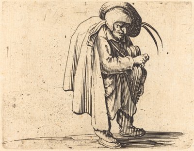 Hurdy-Gurdy Oyuncu by Jacques Callot