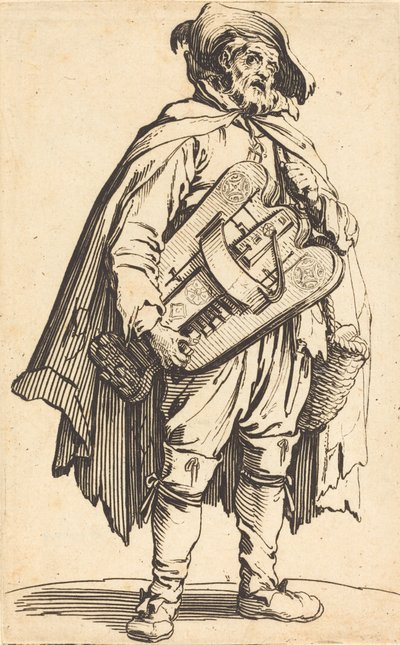 Hurdy-Gurdy Oyuncu by Jacques Callot