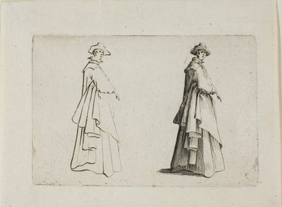 Kaprislerden Dolgun Giysili Bayan by Jacques Callot