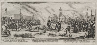 Savaşın Büyük Sefaletleri: Tehlikede Yanmak, 1633. by Jacques Callot