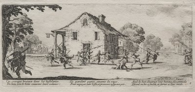 Savaşın Büyük Sefaletleri: Marauding, 1633. by Jacques Callot