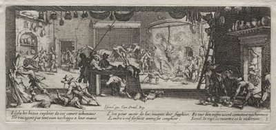 Savaşın Büyük Sefaletleri: Yağma, 1633. by Jacques Callot
