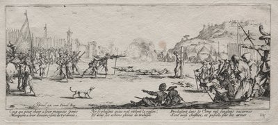 Savaşın Büyük Sefaletleri: Ateşleme Timi, 1633. by Jacques Callot