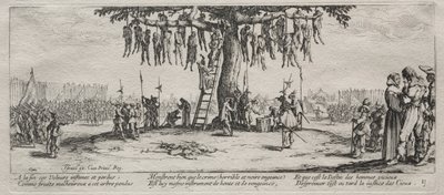 Savaşın Büyük Sefaletleri: Asma, 1633. by Jacques Callot
