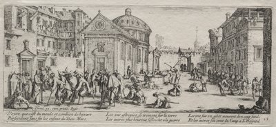 Savaşın Büyük Sefaletleri: Hastane, 1633. by Jacques Callot