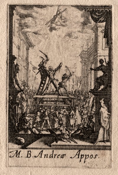 Havarilerin Şehitliği: Aziz Andrew. by Jacques Callot