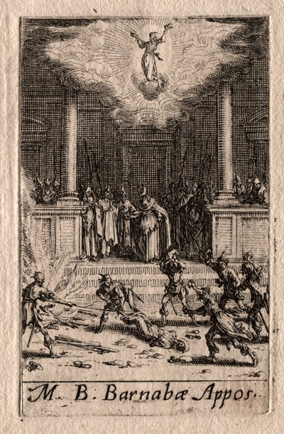 Havarilerin Şehitliği: Aziz Barnabas. by Jacques Callot