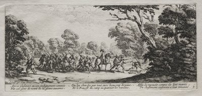 Savaşın Sefaletleri: Suçluların Tutuklanması by Jacques Callot