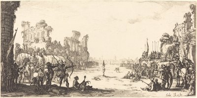 Oklarla Çile (Aziz Sebastian) by Jacques Callot