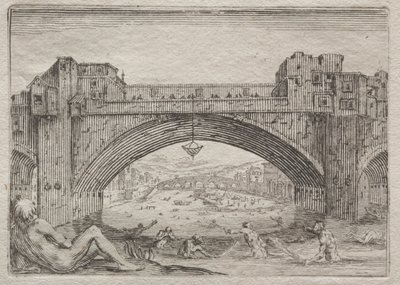Ponte Vecchio, Floransa by Jacques Callot