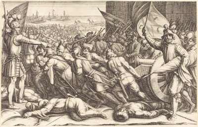 Birliklerin Yeniden Gemiye Alınması, c. 1614. by Jacques Callot