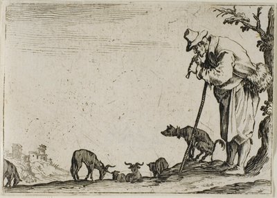 Kaprislerden Flüt Çalan Çoban by Jacques Callot