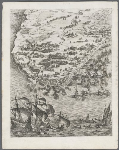 La Rochelle Kuşatması: Levha 10 by Jacques Callot