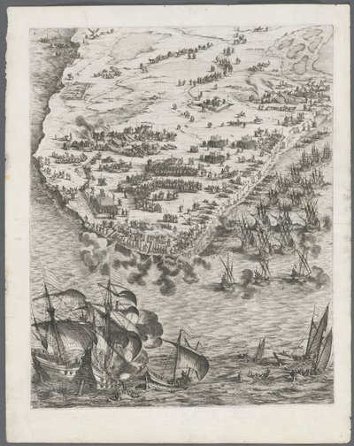 La Rochelle Kuşatması: Levha 10, 1628-1630. by Jacques Callot
