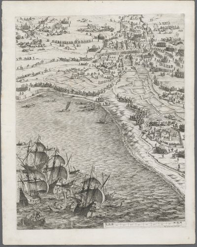 La Rochelle Kuşatması: Levha 12 by Jacques Callot