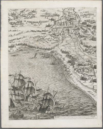 La Rochelle Kuşatması: Levha 12, 1628-1630. by Jacques Callot