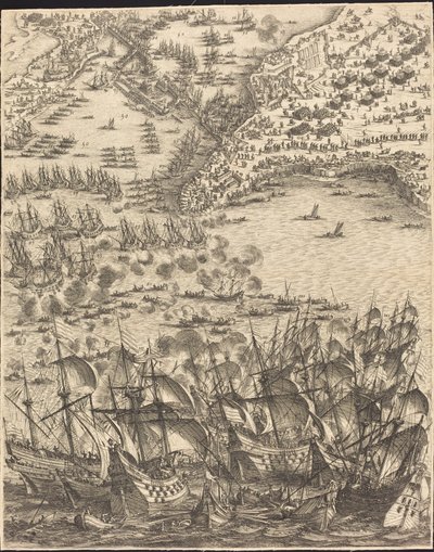 La Rochelle Kuşatması [levha 11/16; set, 1952.8.97-112] içerir by Jacques Callot