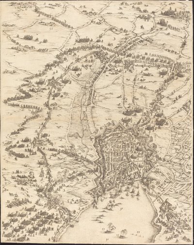 La Rochelle Kuşatması [plaka 6/16; set, 1952.8.97-112] içerir by Jacques Callot