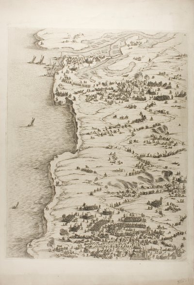 La Rochelle Kuşatması, birinci plaka by Jacques Callot