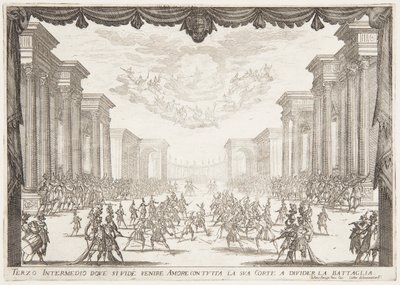 Üçüncü Intermezzo, Savaş, Aşkın Kortejiyle Gelişiyle Durduruldu by Jacques Callot