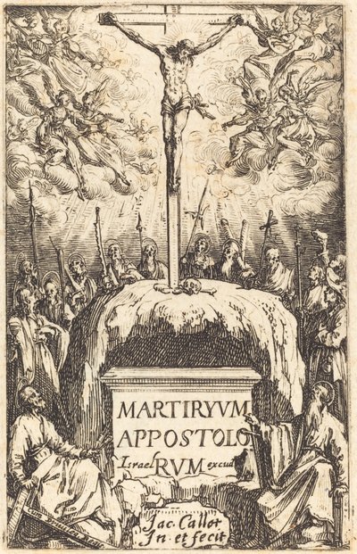 "Havarilerin Şehitlikleri" için Başlık Sayfası by Jacques Callot