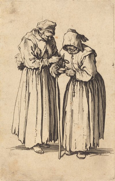 iki dilenci kadın by Jacques Callot