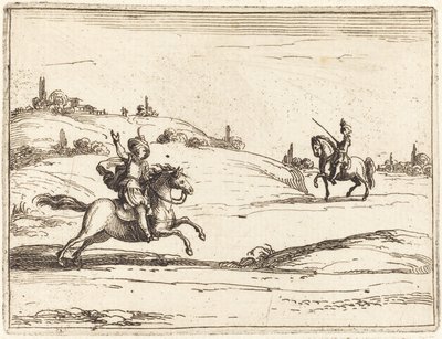 iki şövalye by Jacques Callot