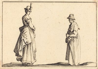 Profildeki İki Kadın by Jacques Callot