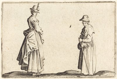 Profildeki İki Kadın by Jacques Callot