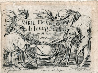 Varie Figure Gobbi, 21 gravürün başlık sayfası ... (gravür) by Jacques Callot