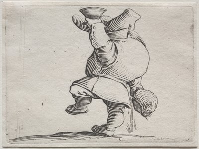 Iacopo Callot tarafından çeşitli kambur figürler (Arkadan Görülen İçici) by Jacques Callot
