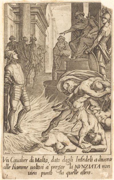 Malta Şövalyesi by Jacques Callot after Antonio Circignani