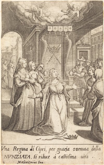Kıbrıs Kraliçesi by Jacques Callot after Donato Mascagni