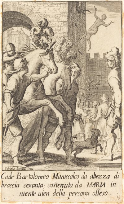 Bartolomeo, Çiftçi by Jacques Callot after Fabrizio Boschi